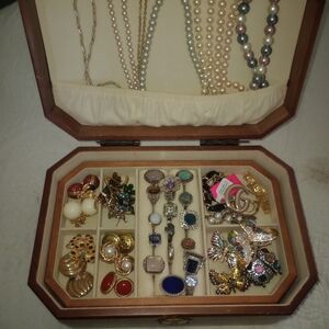 Vintage Wooden Jewelry Box